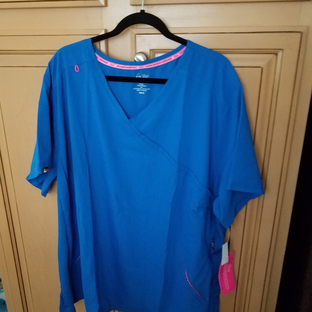 Koi Lite 316 Philosophy by Kathy Robinson Royal Blue Top Size 5XL